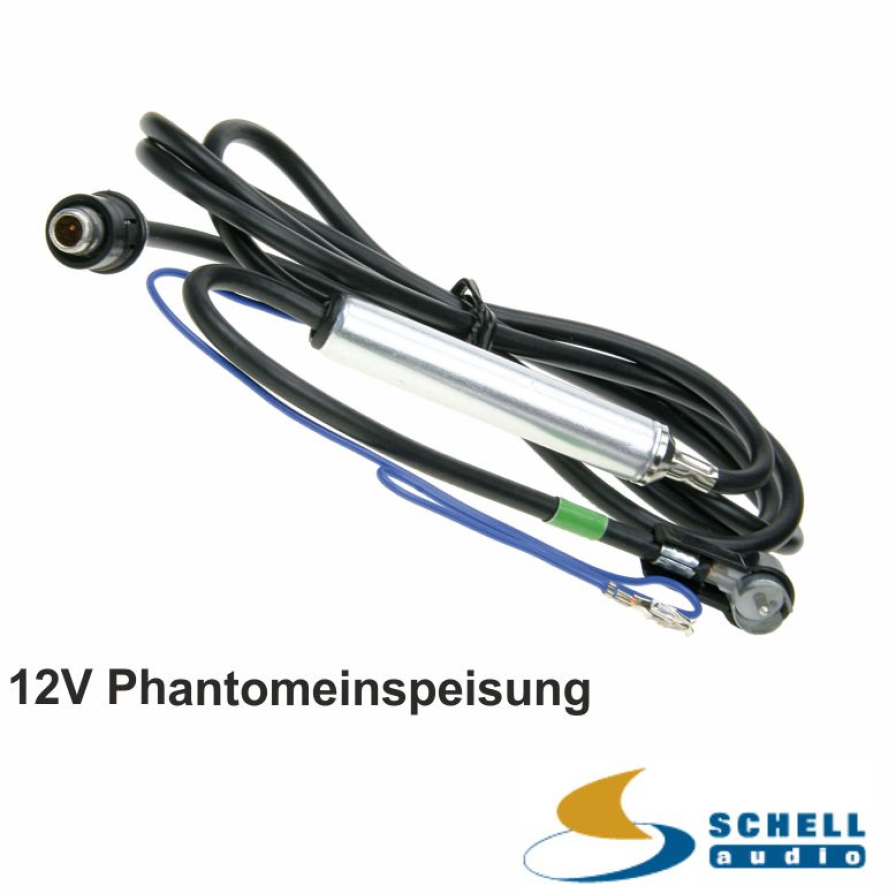 Antennenadapter HC97 auf ISO mit Phantomeinspeisung VW Polo